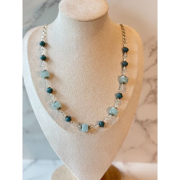 Blue Lace Agate Necklace - Picture 4 of 5